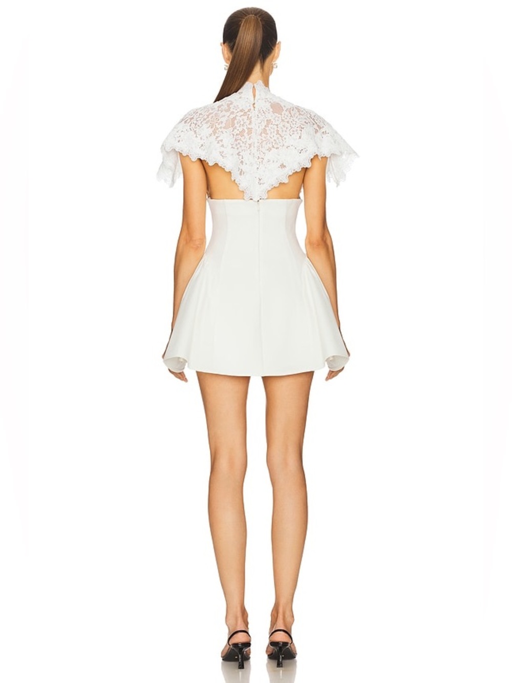 Helsa The Mademoiselle Mini Dress in Ivory - Picture 6 of 6